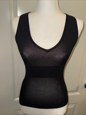 BCBGMaxAzria Black Sleeveless Knit Tank